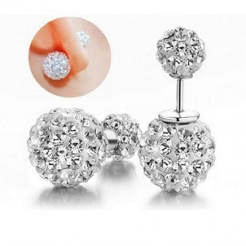 Earrings Crystal Disco Ball Stud Earrings