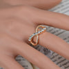 Fashion Jewelry 8 Infinity with Crystal Rings