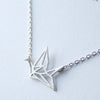 Tiny Origami Crane Necklace