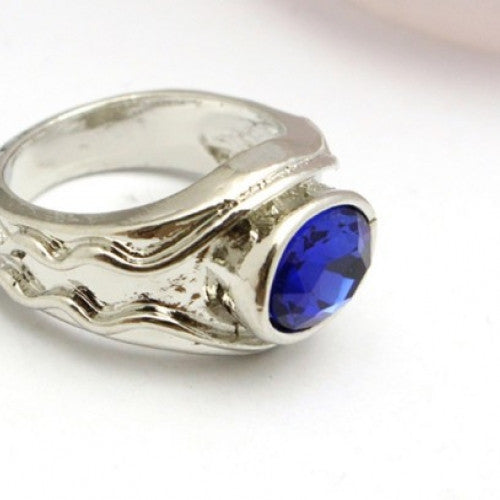 Zircon Retro Blue Elegant Ring Jewelry