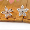 Cuff Earring Single Crystal Flower